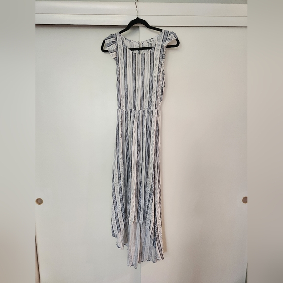 Love Fire Striped HiLo Maxi Dress Size Medium - Picture 1 of 3